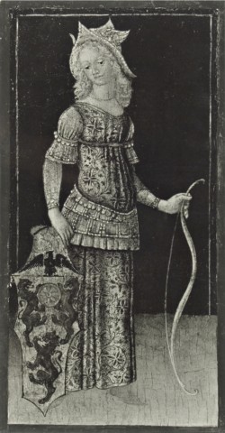 Anonimo — Martini Francesco di Giorgio - sec. XV - Elena — particolare, pannello laterale